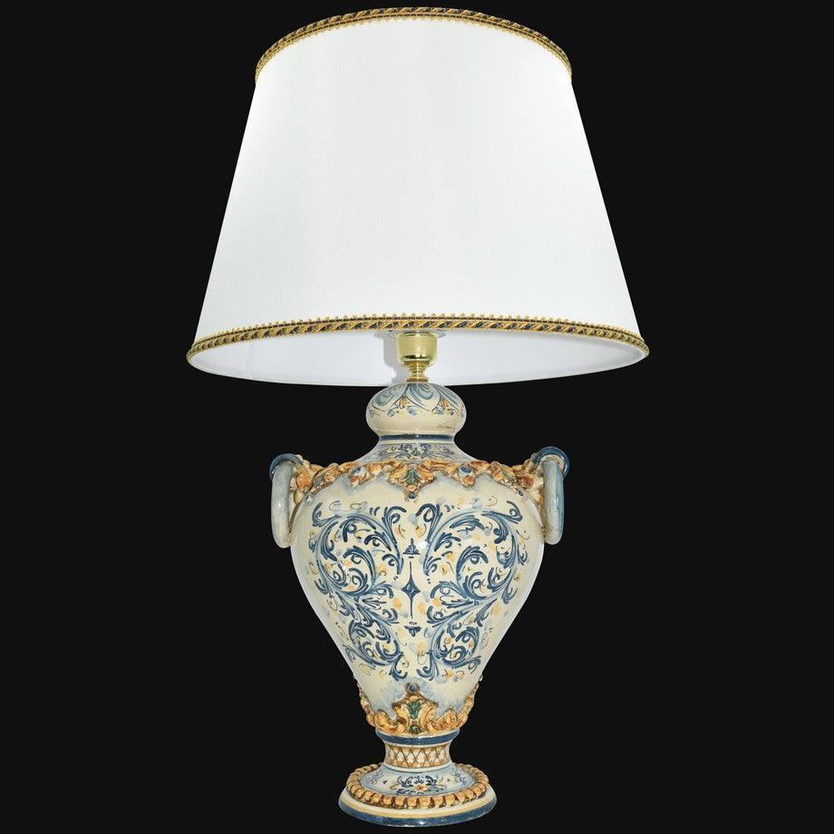 Lume anelli h 40 plastico sofia tricolore (h70 c/paralume Ø40) - Ceramiche di Caltagirone Sofia