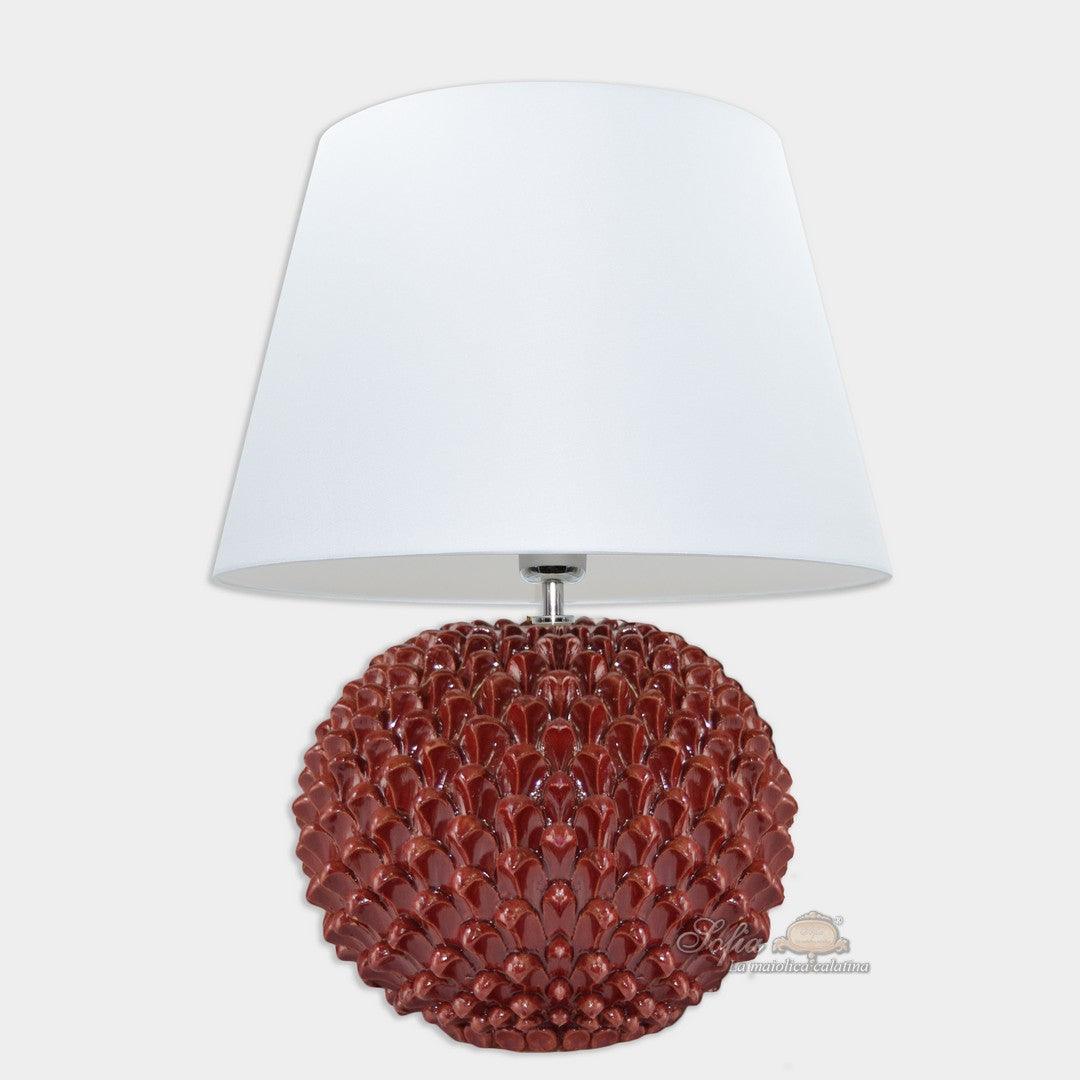 Lume Ornamentale in ceramica di Caltagirone Linea Bordeaux - Ceramiche artistiche Sofia - Ceramiche di Caltagirone Sofia