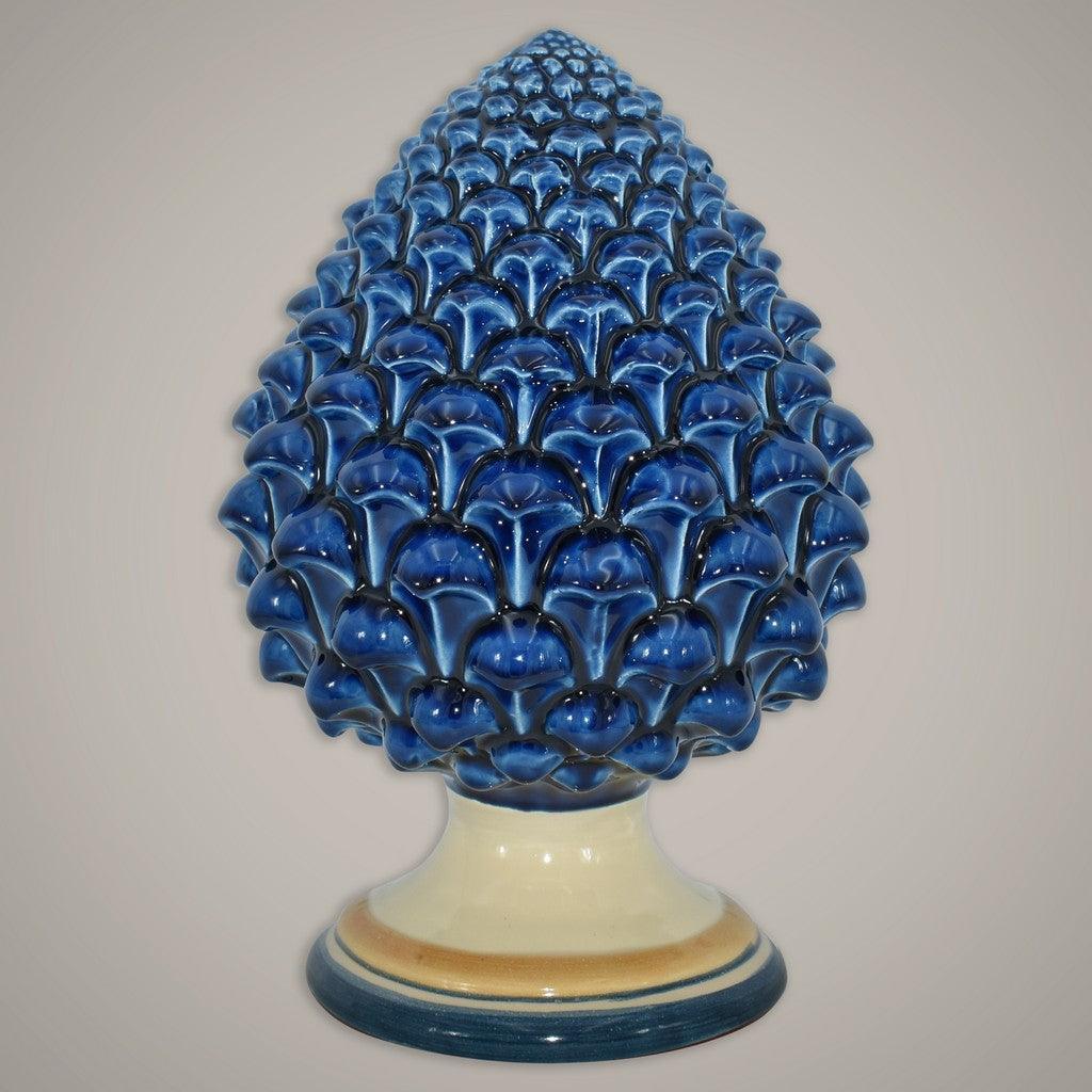 Pigna semilavorata altezza 15/35 Blu e Arancio - Ceramiche di Caltagirone Sofia