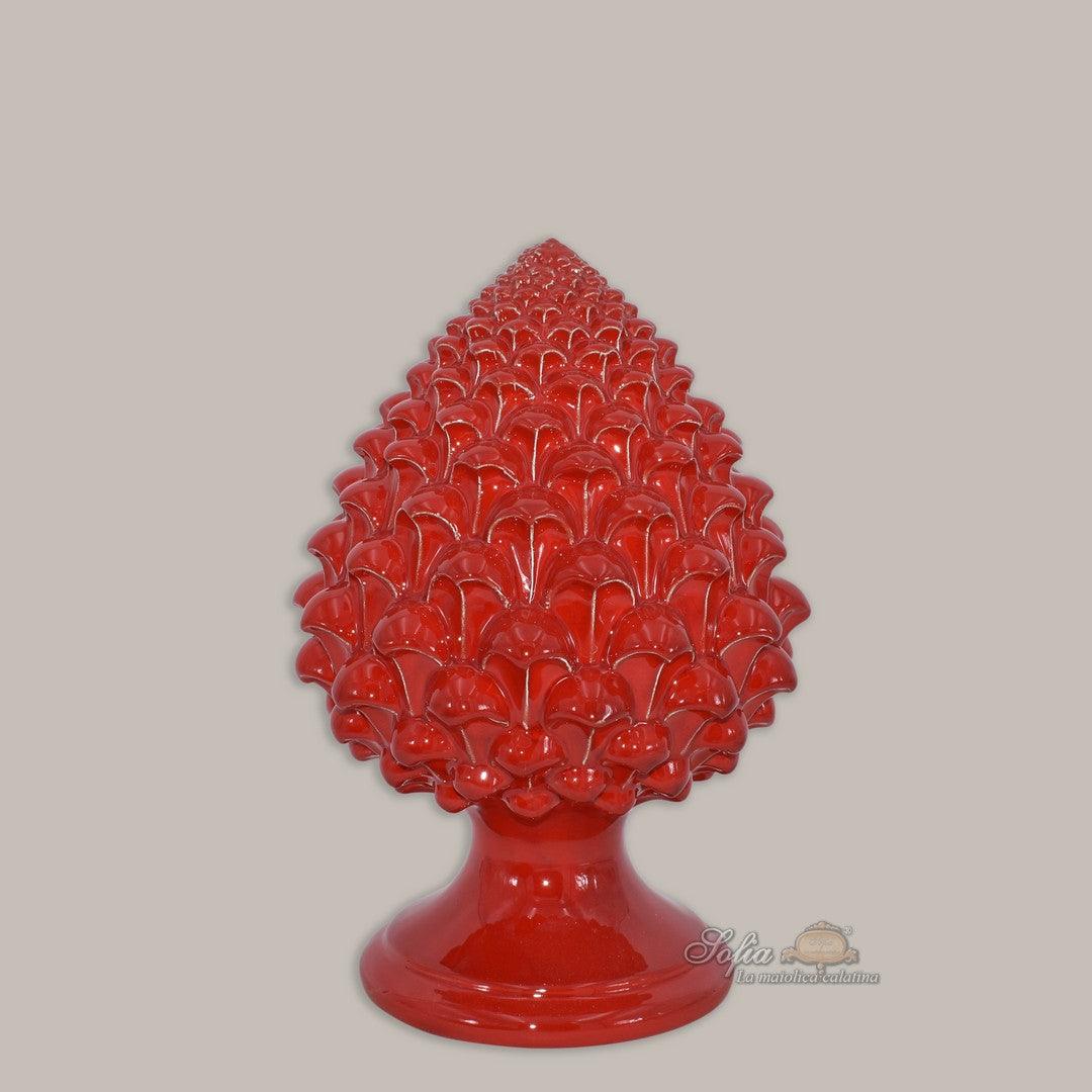 Pigna semilavorata altezza 15/35 Rosso Fuoco - Ceramiche di Caltagirone Sofia