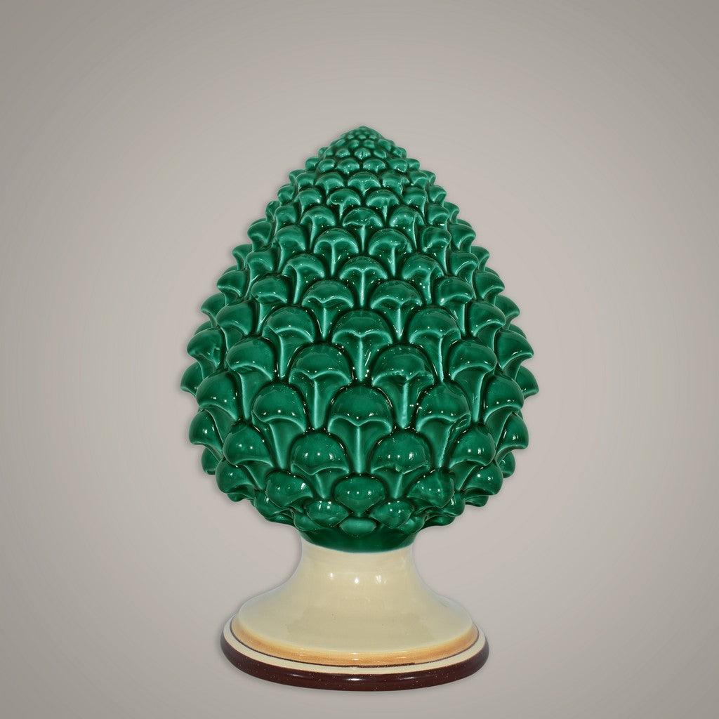 Pigna semilavorata altezza 15/35 Verde e Arancio - Ceramiche di Caltagirone Sofia