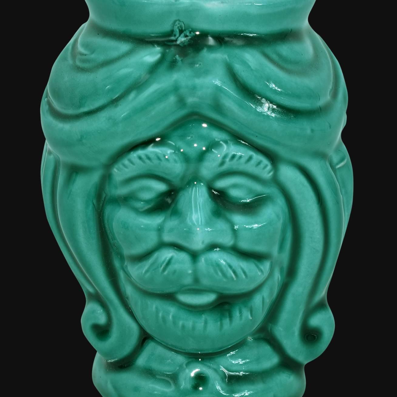 Testa h 10 Verde Smeraldo maschio - Ceramiche di Caltagirone Sofia