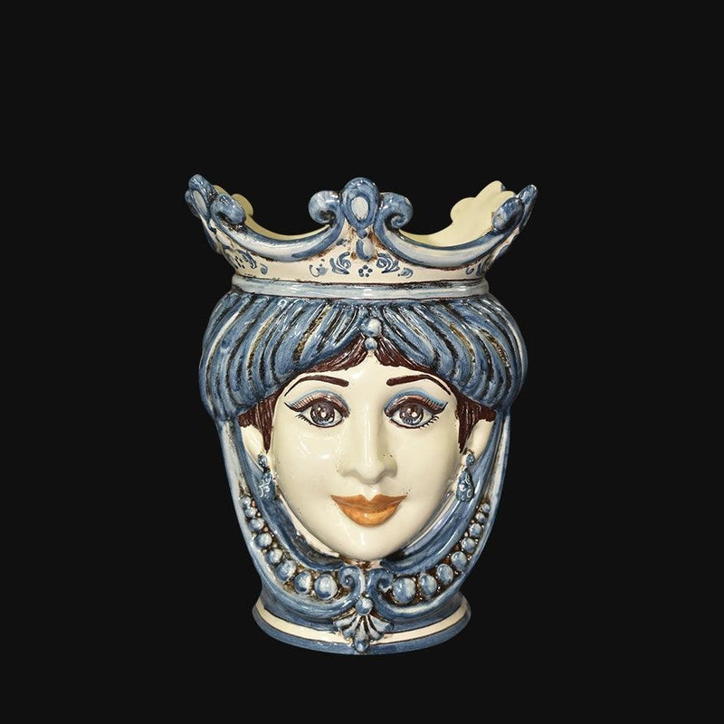 Testa h 25 c/perline mono blu femmina