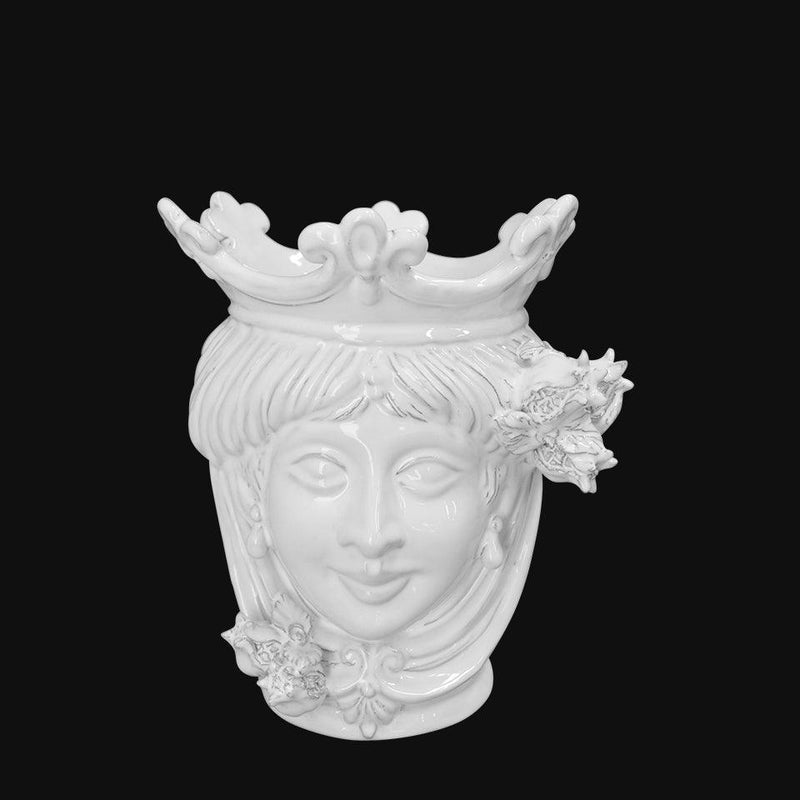 Testa h 25 melograni white line femmina - Teste di moro moderne Sofia Ceramiche