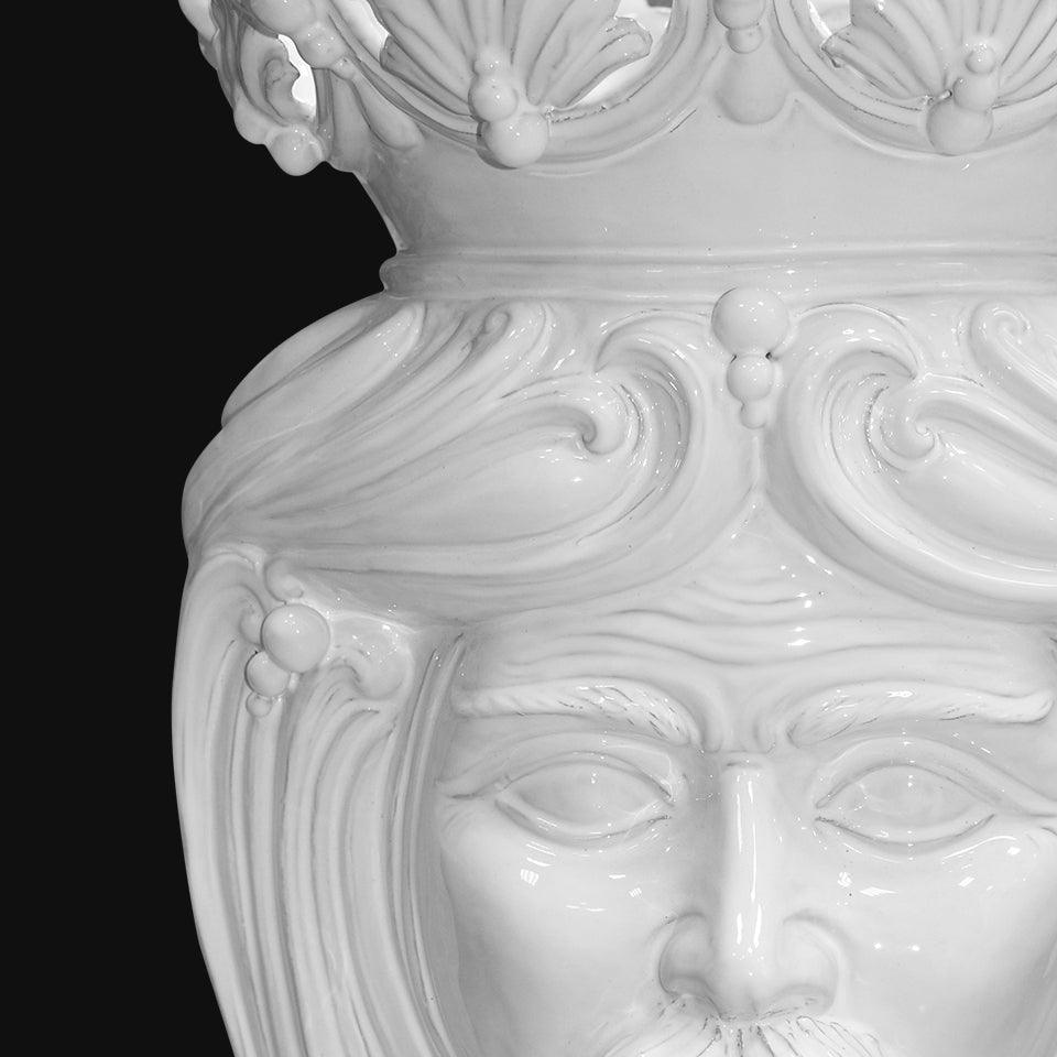 Testa h 60 white line maschio - Ceramiche di Caltagirone Sofia