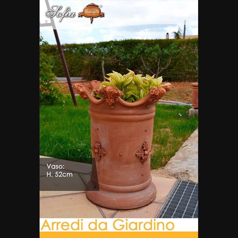 Torre portaombrello h 50 in terracotta Arredi per Giardino - Ceramiche di Caltagirone Sofia