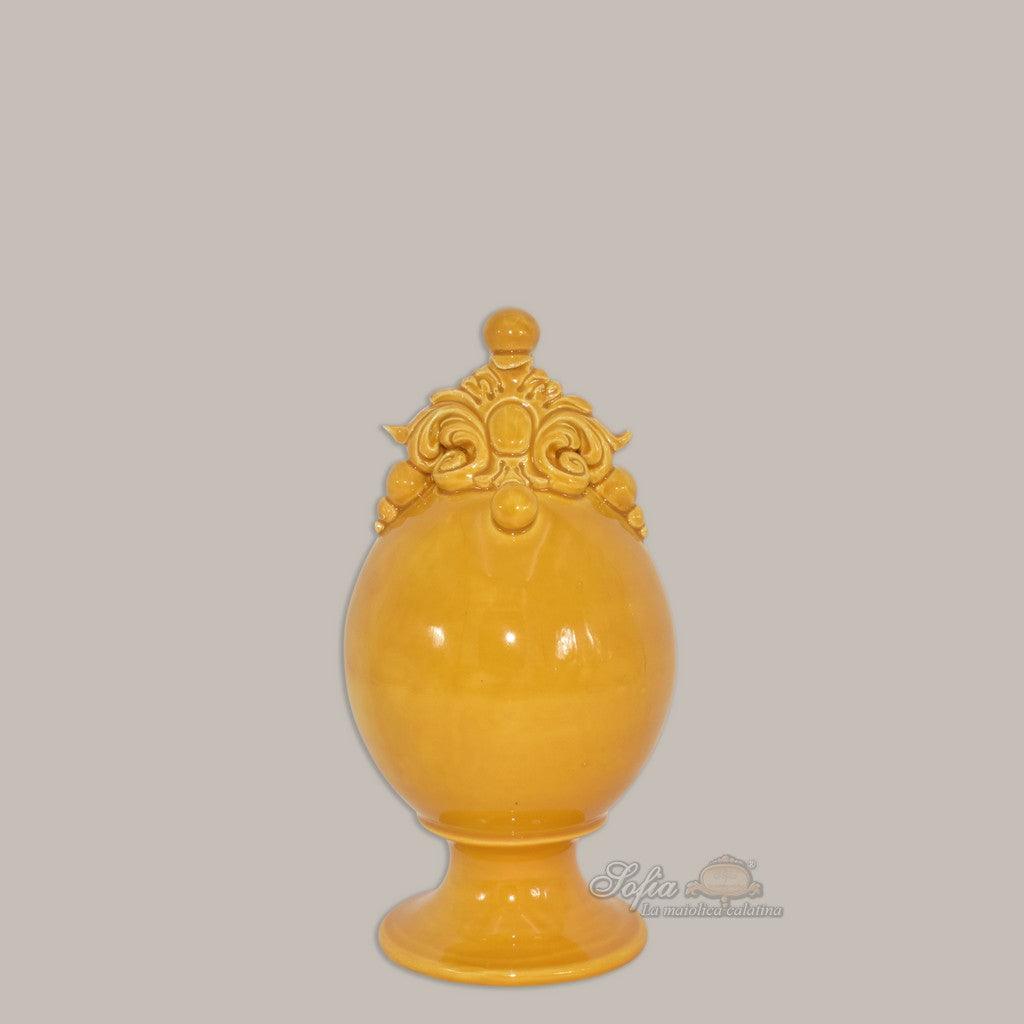 Uovo in ceramica h 18 senape - Ceramiche di Caltagirone - Ceramiche di Caltagirone Sofia