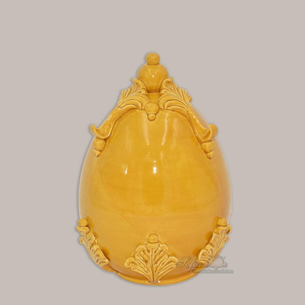 Uovo in ceramica h 22 Senape - Ceramiche di Caltagirone - Ceramiche di Caltagirone Sofia