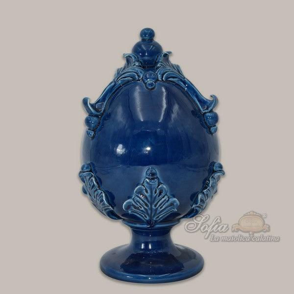 Uovo in ceramica h 25 Linea Blu Intenso - Ceramiche di Caltagirone - Ceramiche di Caltagirone Sofia