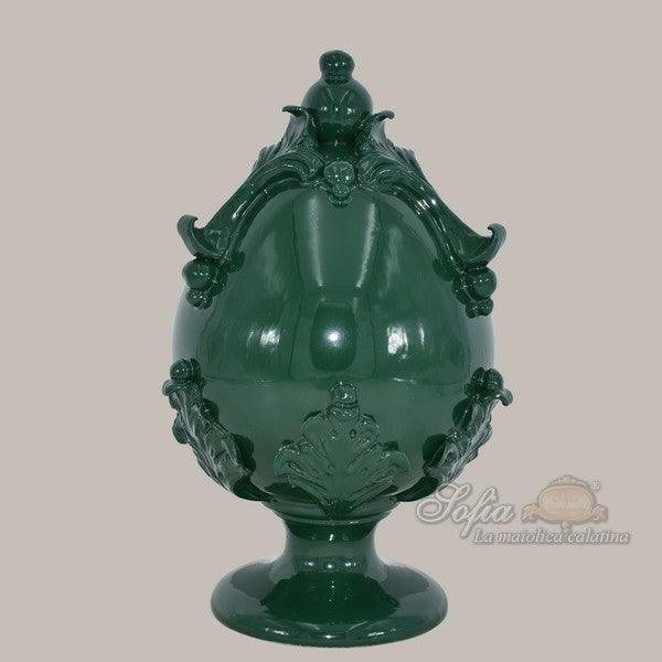 Uovo in ceramica h 25 Linea Verde Antico - Ceramiche di Caltagirone - Ceramiche di Caltagirone Sofia