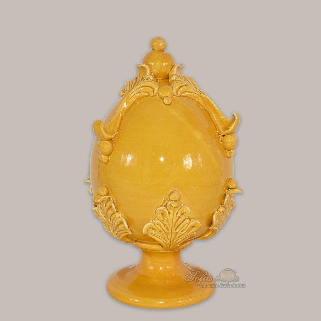 Uovo in ceramica h 25 Senape - Ceramiche di Caltagirone - Ceramiche di Caltagirone Sofia