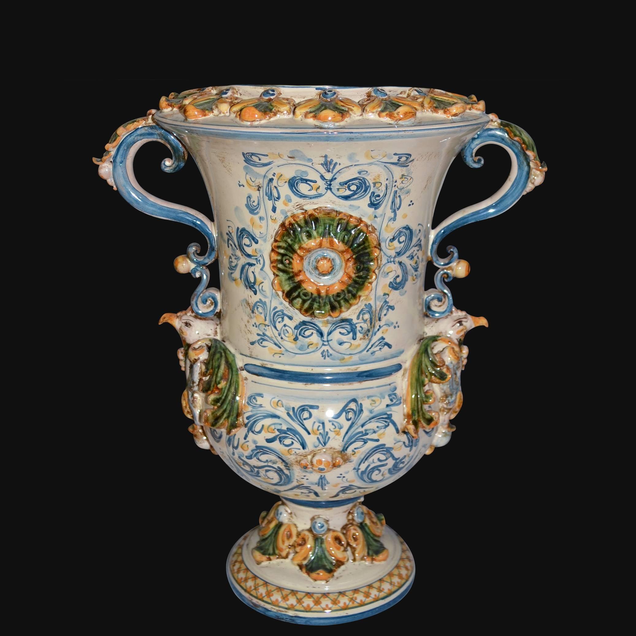 Vaso aquila h 35/50 plastico Sofia tricolore - Ceramiche di Caltagirone Sofia - Ceramiche di Caltagirone Sofia