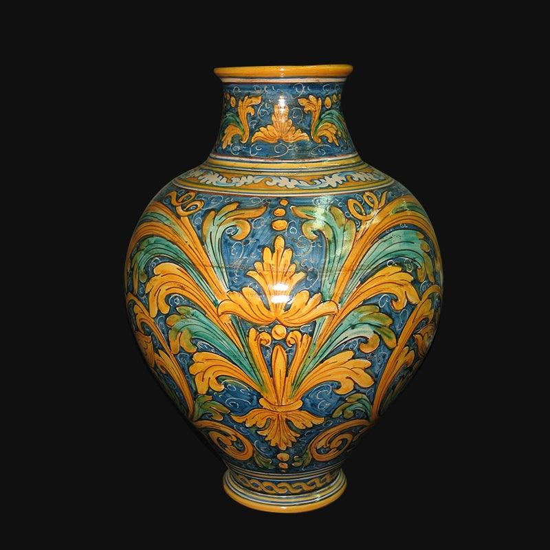 Vaso boccia h 35 ornato calatino - Ceramiche di Caltagirone Sofia