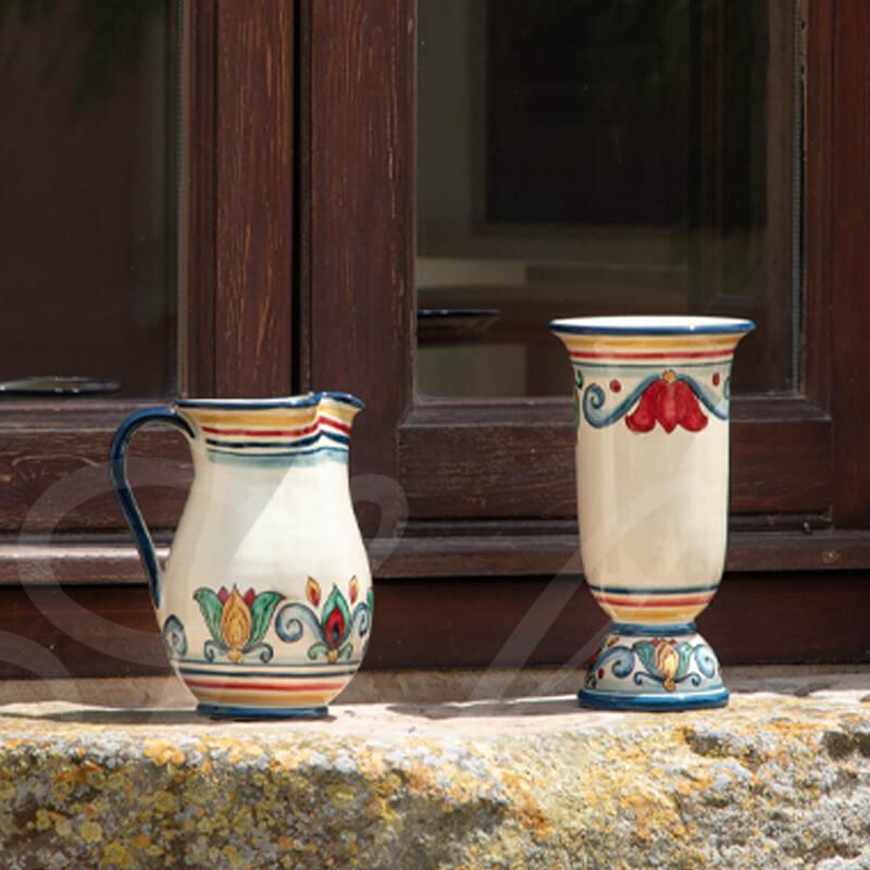 Vaso Calice Decoro Sicily h 25 in Ceramiche di Caltagirone Sofia - Ceramiche di Caltagirone Sofia